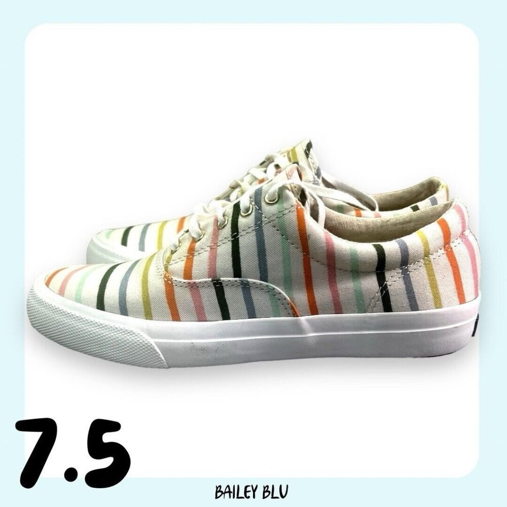 Keds Color Striped Sneaker Rifle Paper 7.5 Multicolor Rainbow